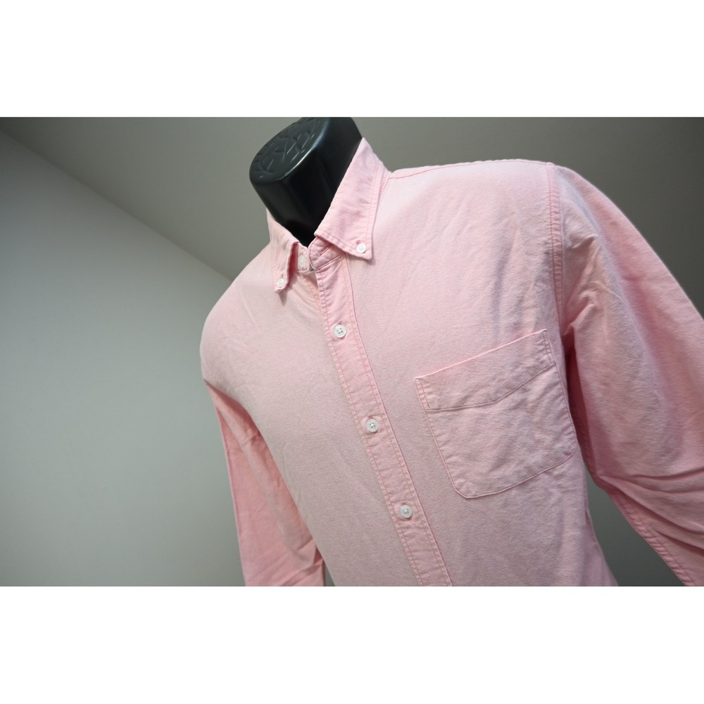 J.Crew Button Down Dress Shirt Mens Medium Pink Flex Oxford Long Sleeve EUC - Picture 3 of 9
